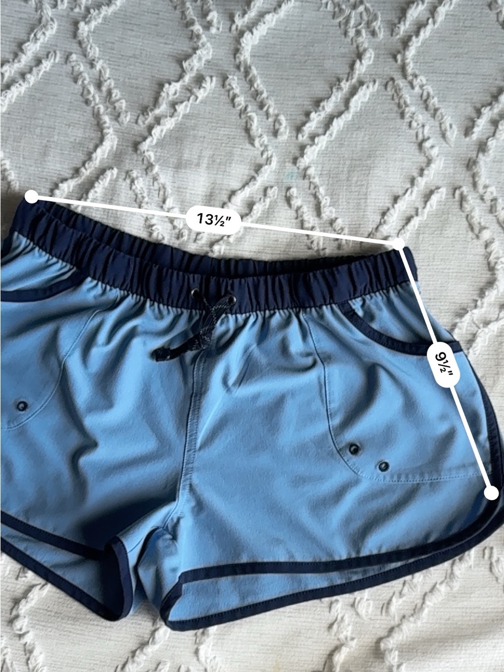 Vintage Y2K Patagonia Women’s Surf / Swim Shorts – Powder Blue & Navy – L - Picture 11 of 12